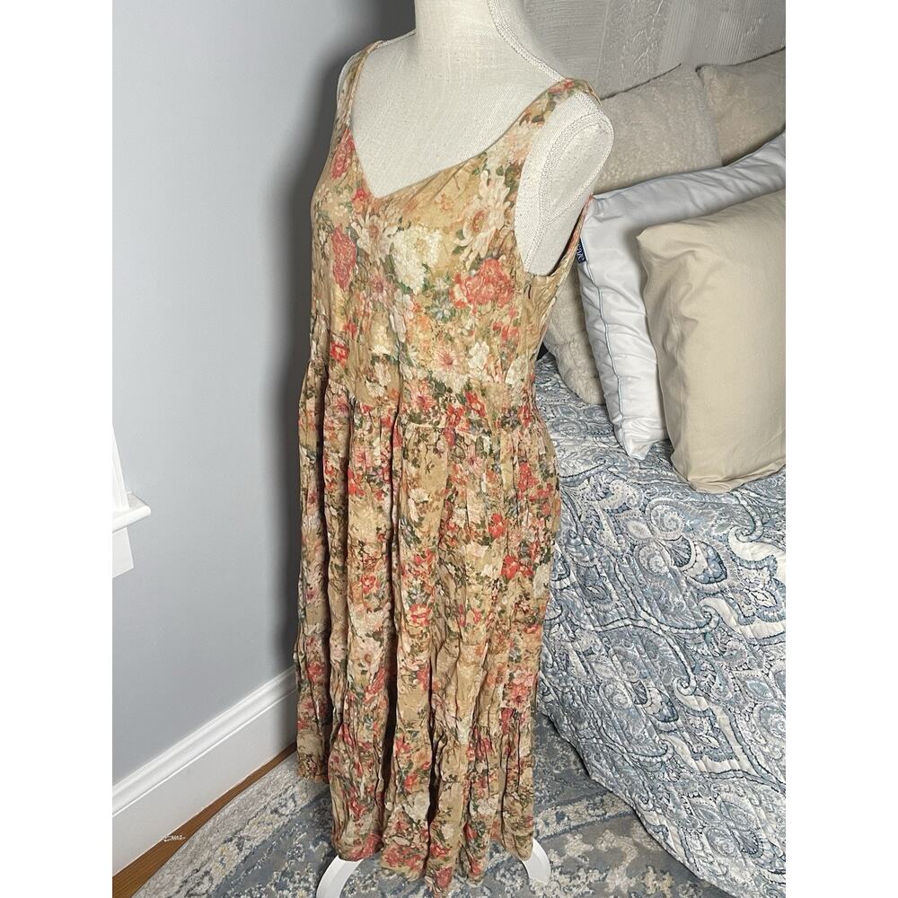 Peruvian Connection Orchard Sundress 10 MIDI Floral $179 - Picture 4 of 7